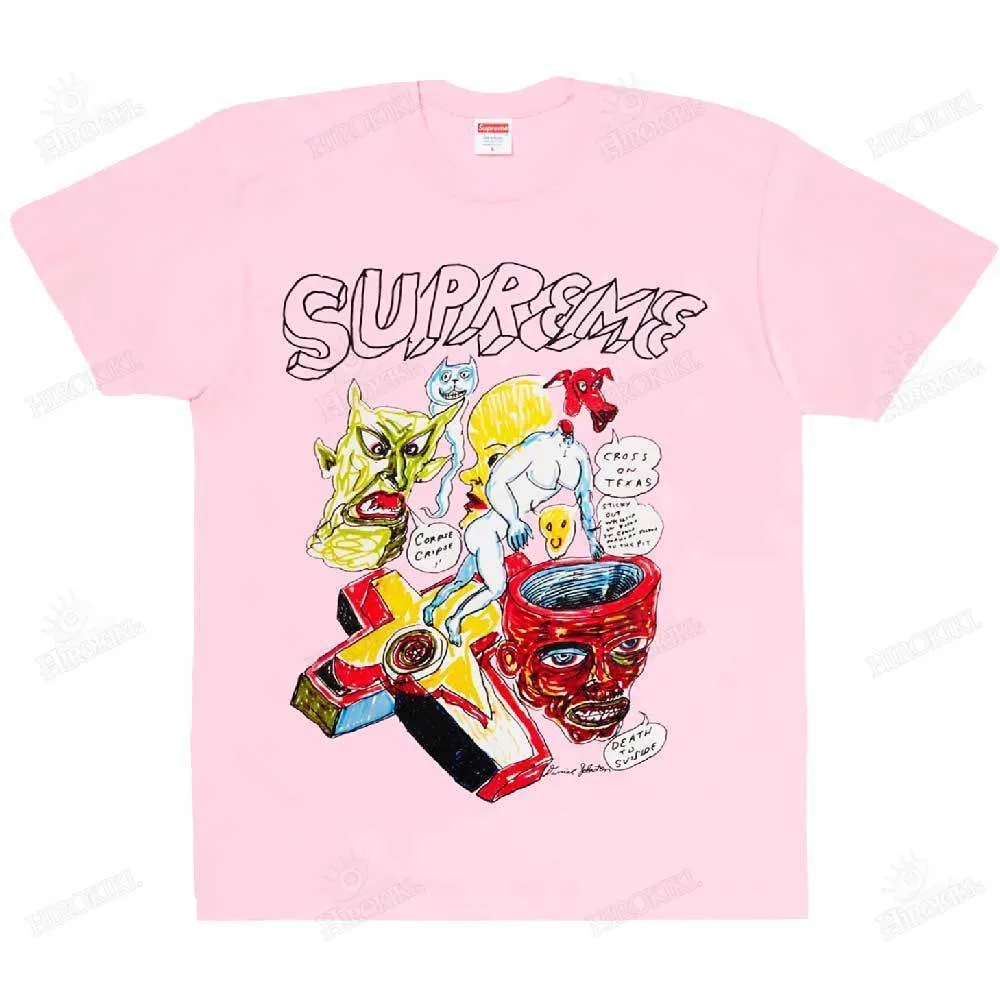 Supreme  |Unisex Street Style Collaboration Logo Skater Style T-Shirts