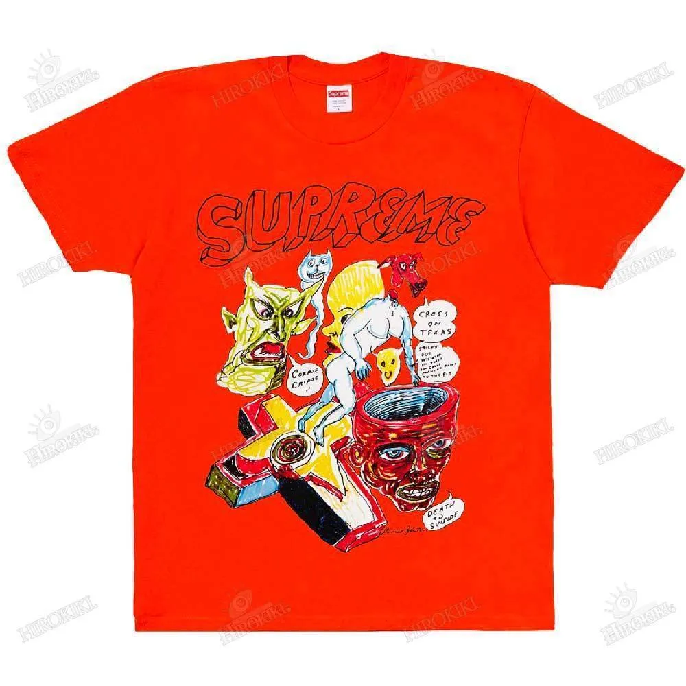 Supreme  |Unisex Street Style Collaboration Logo Skater Style T-Shirts