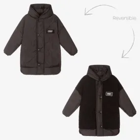 Teen Black Reversible Coat