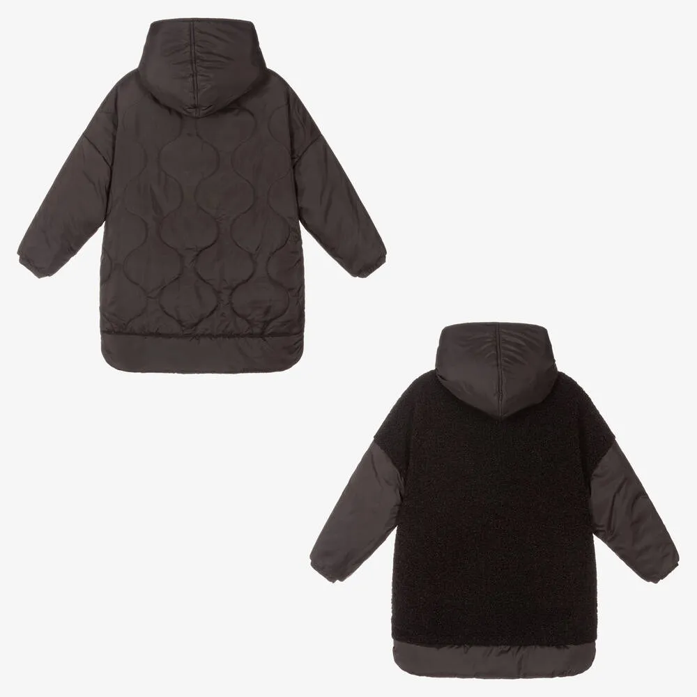 Teen Black Reversible Coat