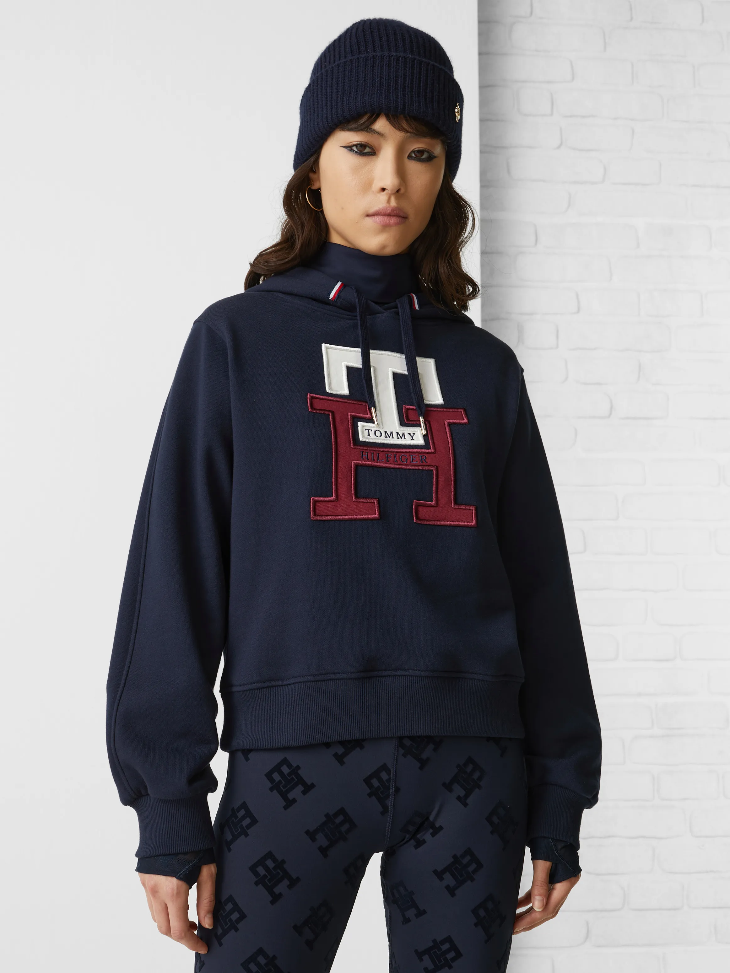 TH Monogram Applique Regular Fit Hoodie | Sweatshirts & Hoodies | Tommy Hilfiger