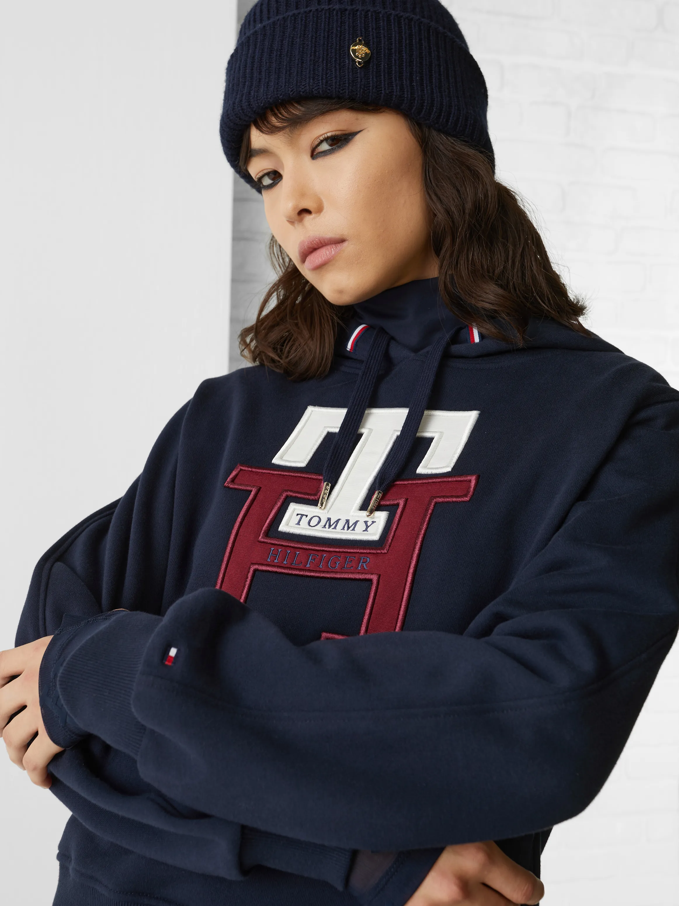 TH Monogram Applique Regular Fit Hoodie | Sweatshirts & Hoodies | Tommy Hilfiger