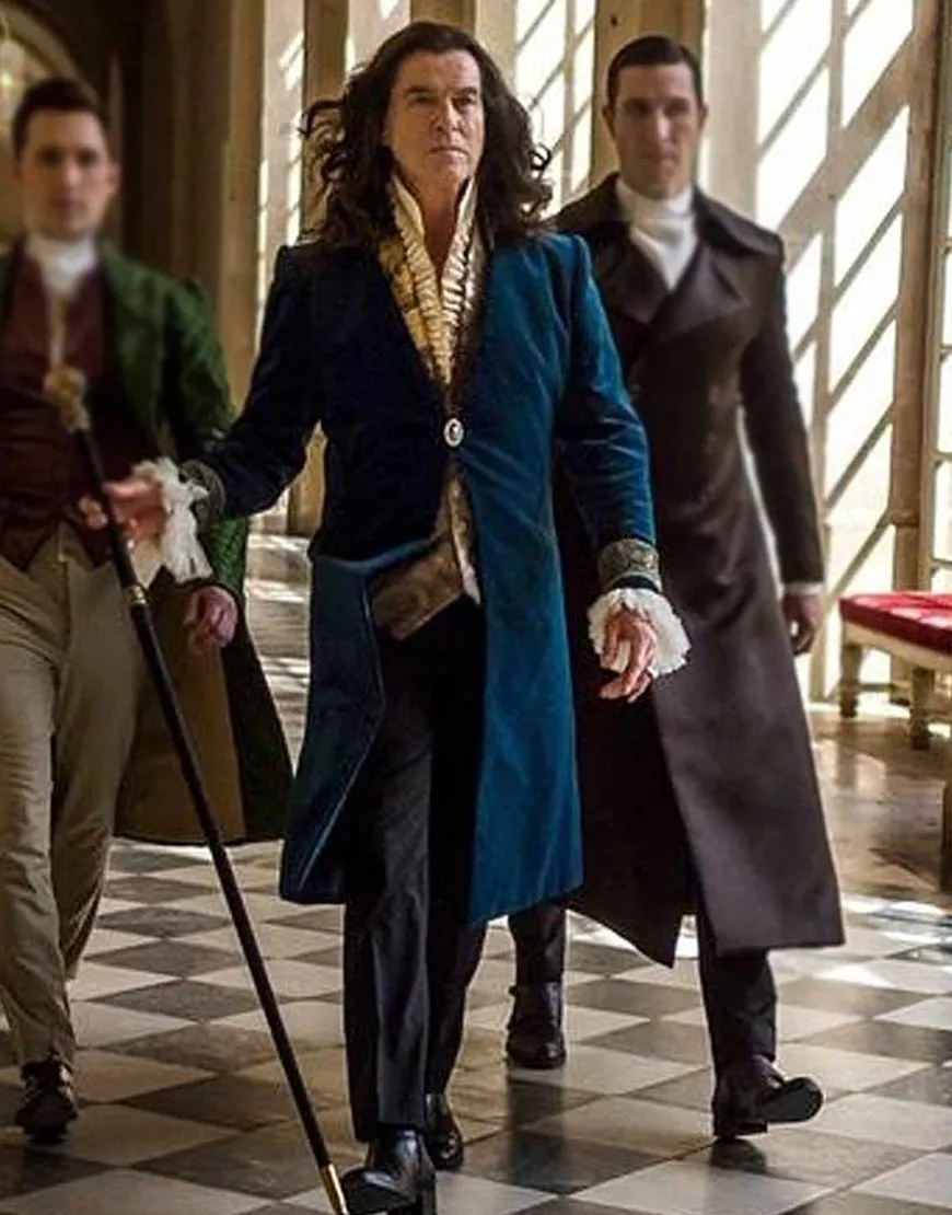 The King's Daughter 2022 Pierce Brosnan Blue Coat | King Louis XIV Coat