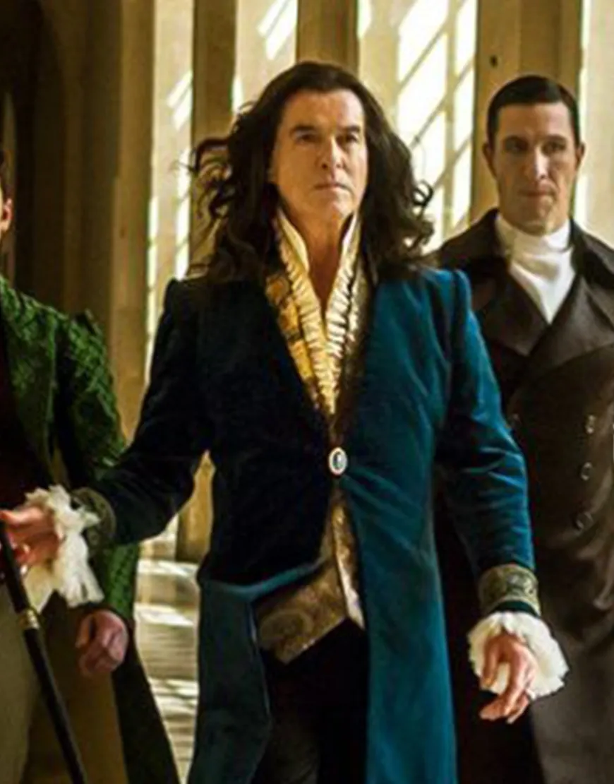 The King's Daughter 2022 Pierce Brosnan Blue Coat | King Louis XIV Coat