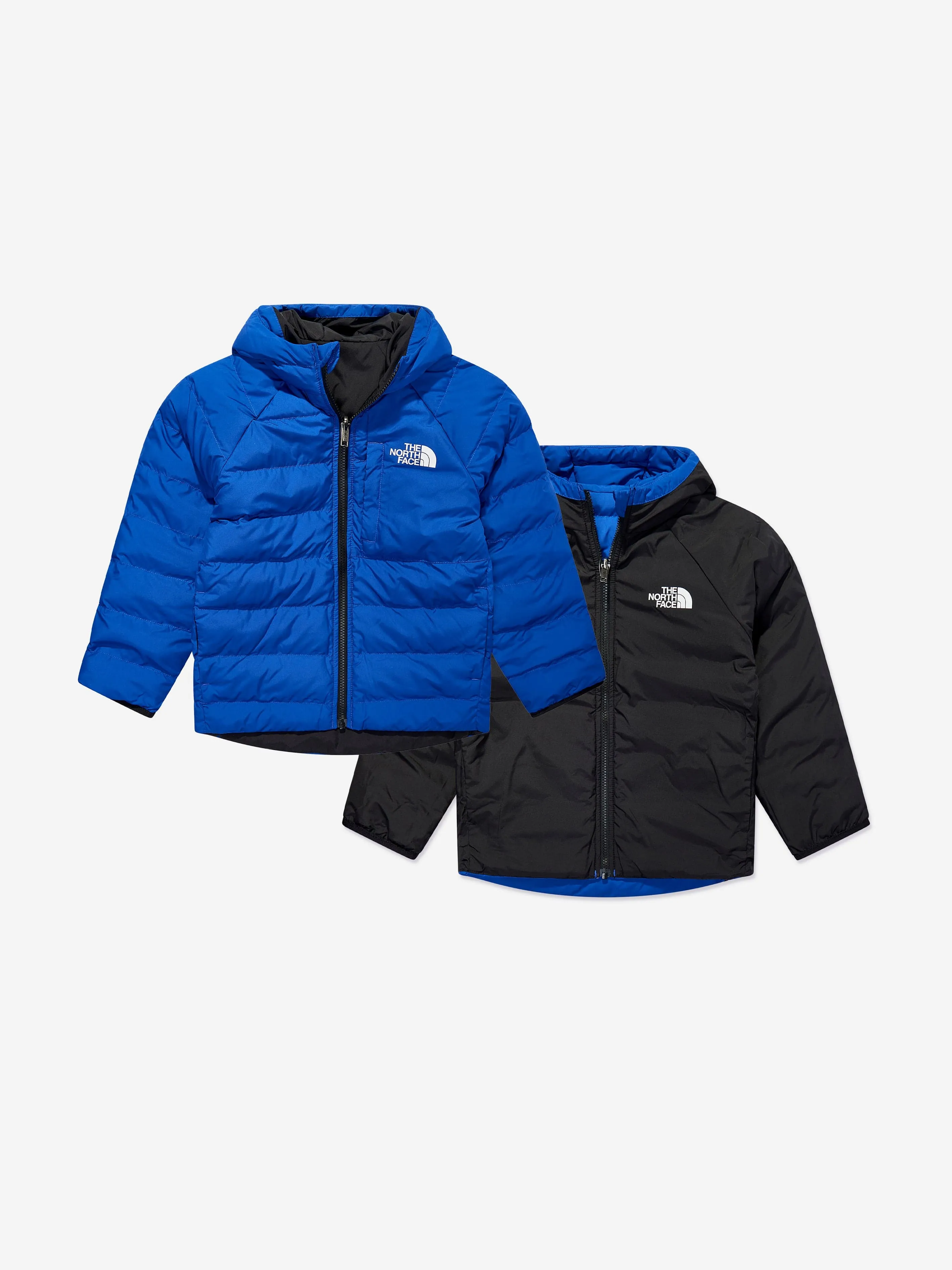 The North Face Boys Reversible Perrito Hooded Jacket in Blue