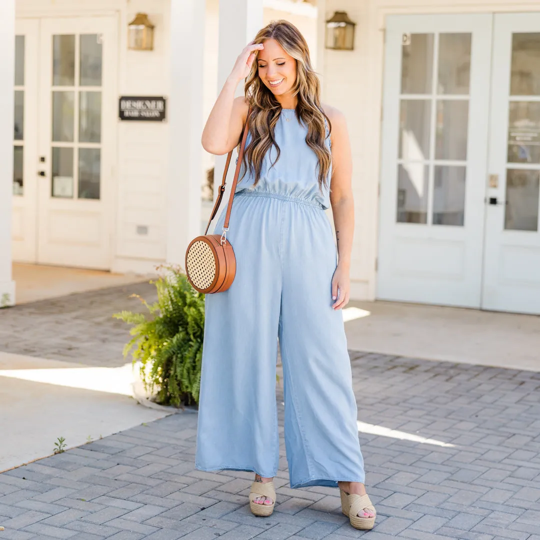 Timeless Beauty Jumpsuit, Light Wash