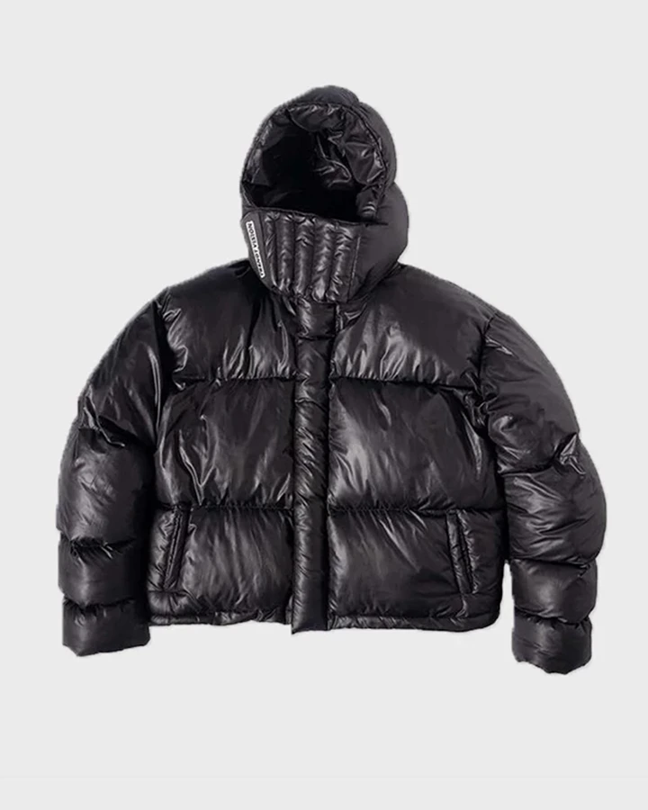 Trendt Vision Black Puffer Hooded Jacket - William Jacket