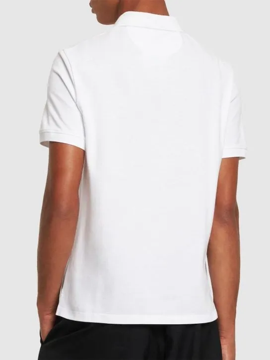 VALENTINO  |Plain Cotton Short Sleeves Bridal Logo Luxury Outlet