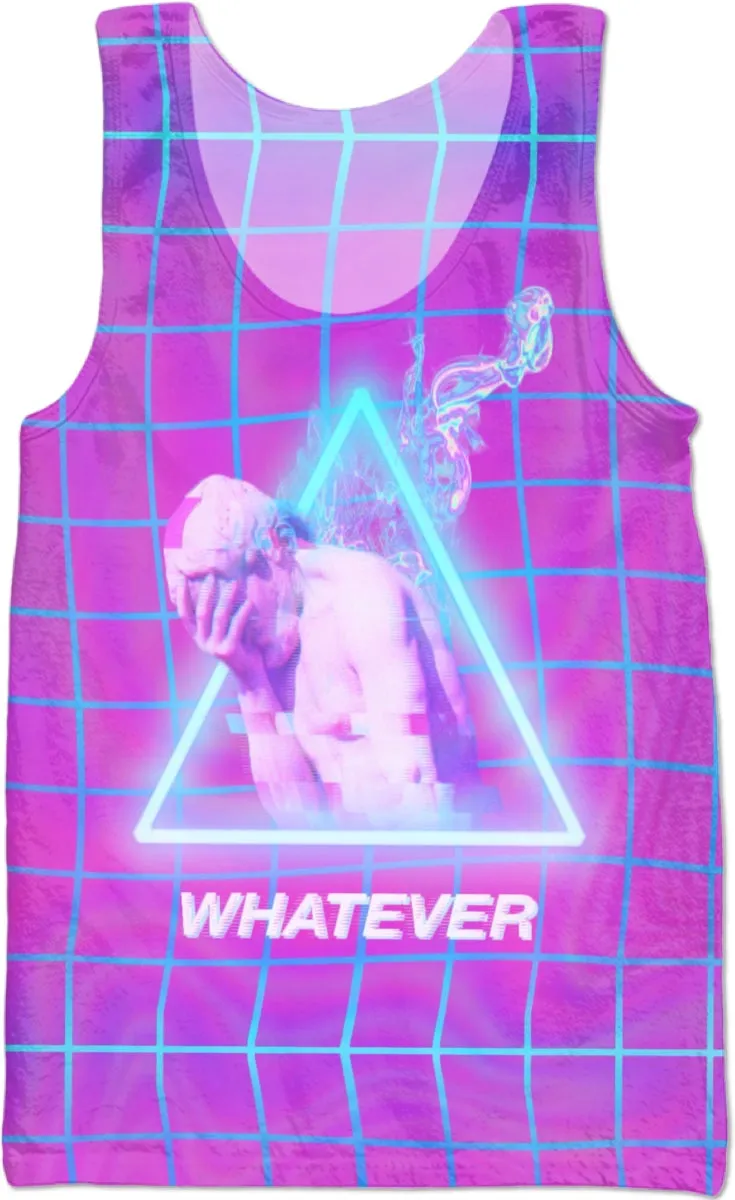 Vaporwave Glitch Statue Tank Top