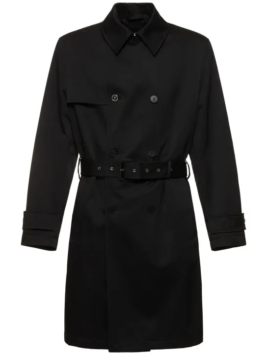 Versace   Cotton gabardine trench coat 