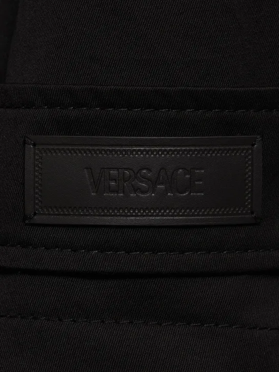 Versace   Cotton gabardine trench coat 