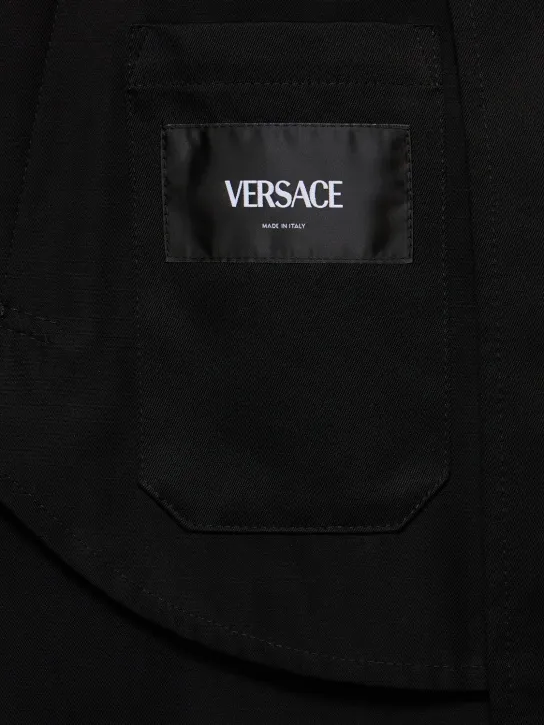 Versace   Cotton gabardine trench coat 