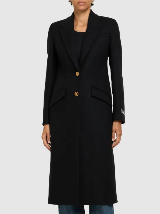 Versace   Long wool blend coat 