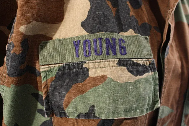 Vintage Camouflage Jacket with Patches