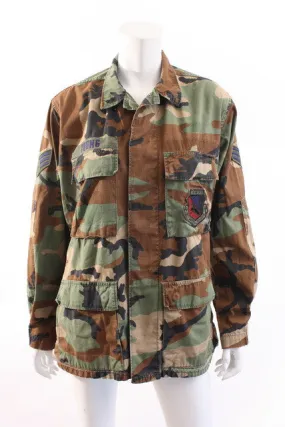 Vintage Camouflage Jacket with Patches