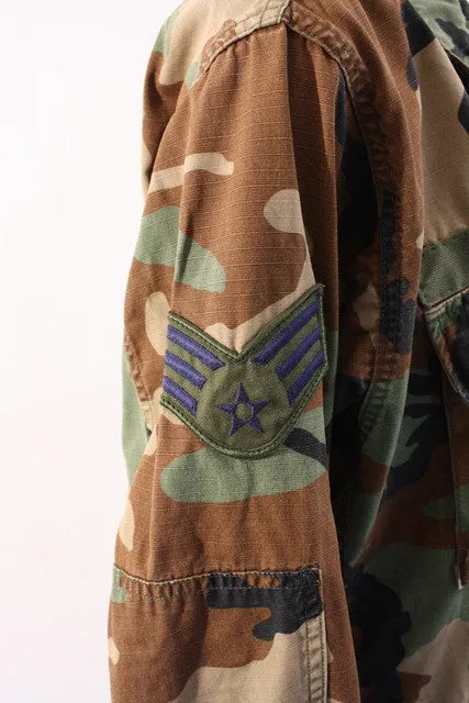 Vintage Camouflage Jacket with Patches