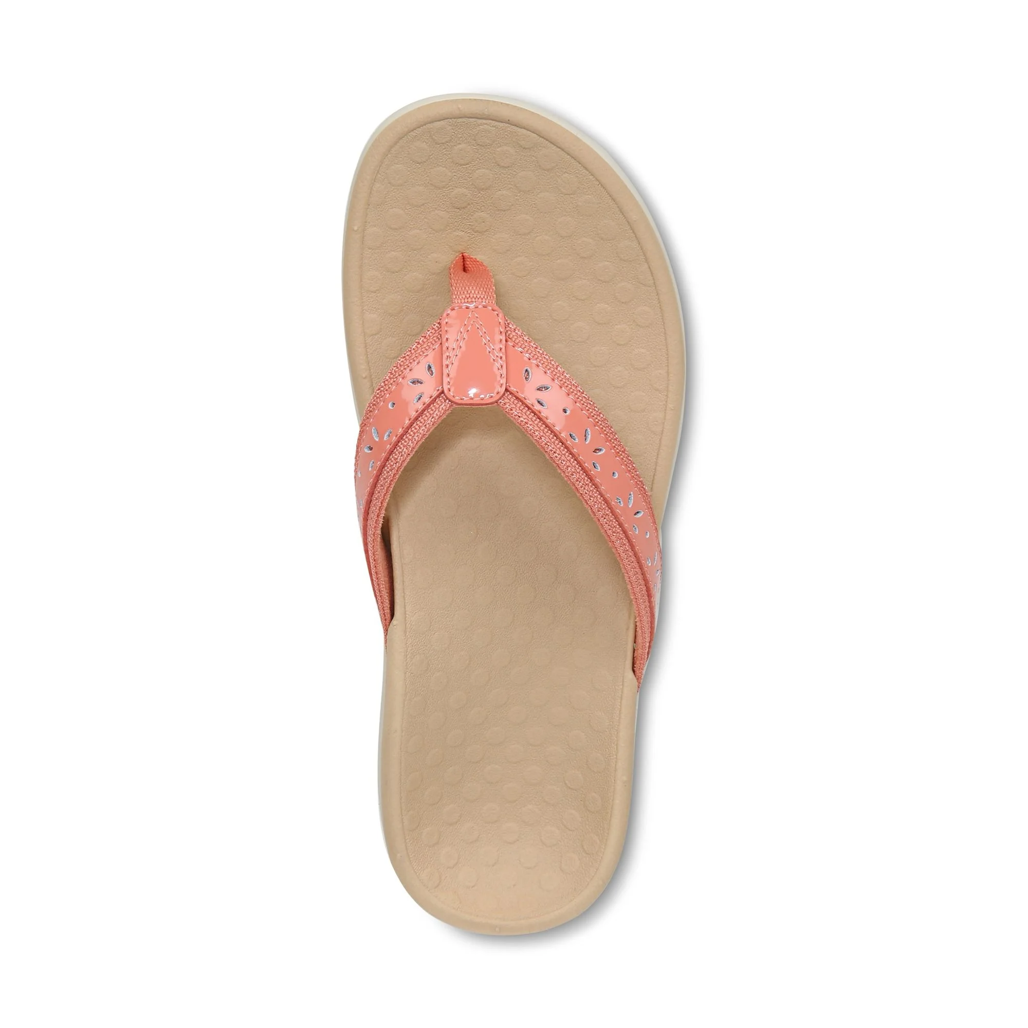 Vionic Womens Casandra Flip Flop Sandal- Terra Cotta