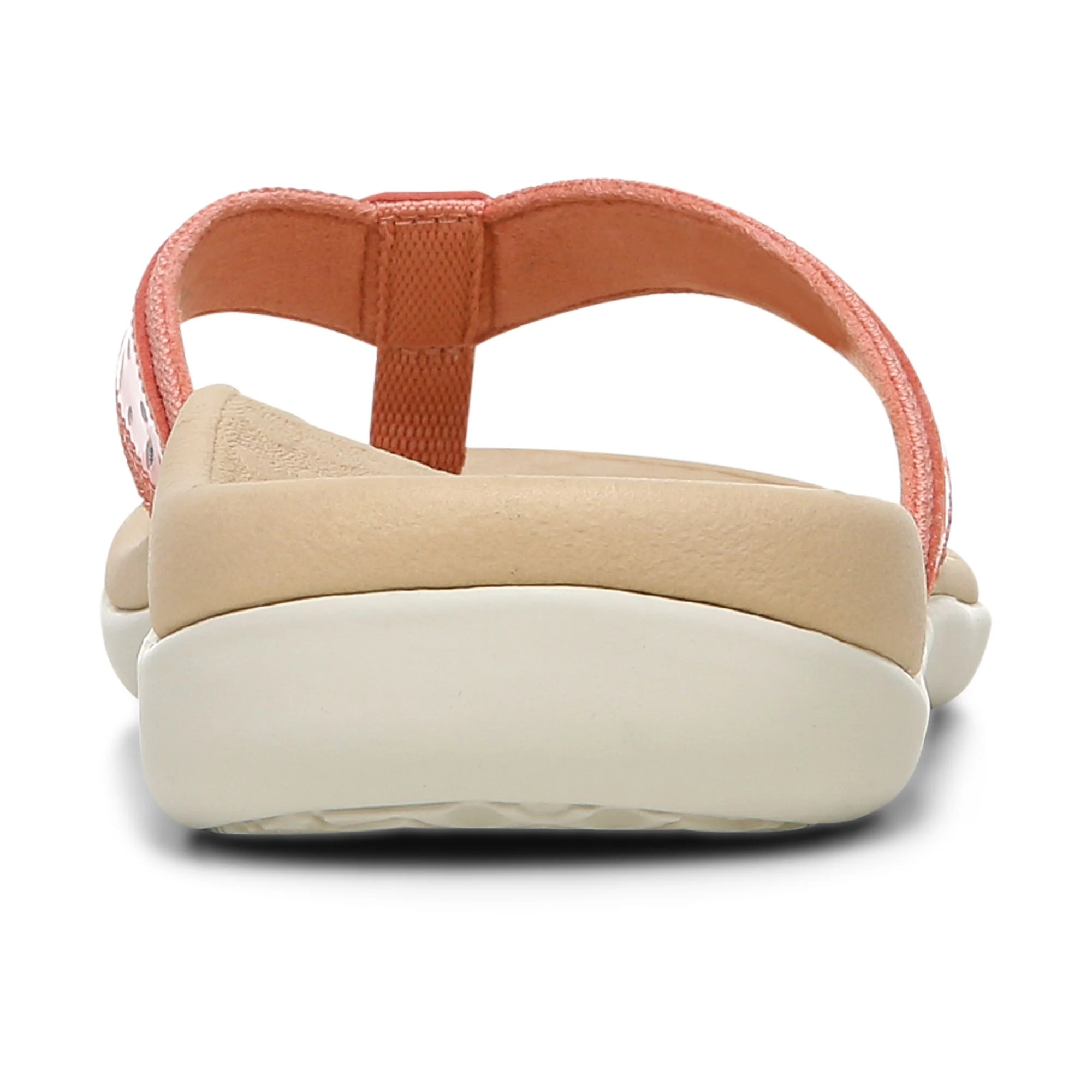 Vionic Womens Casandra Flip Flop Sandal- Terra Cotta