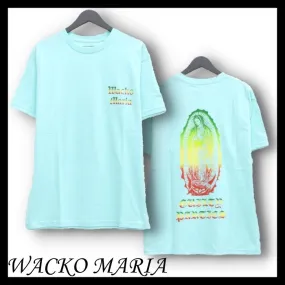 WACKO MARIA  |Crew Neck Street Style Cotton Short Sleeves Logo