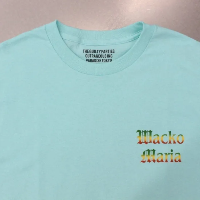 WACKO MARIA  |Crew Neck Street Style Cotton Short Sleeves Logo