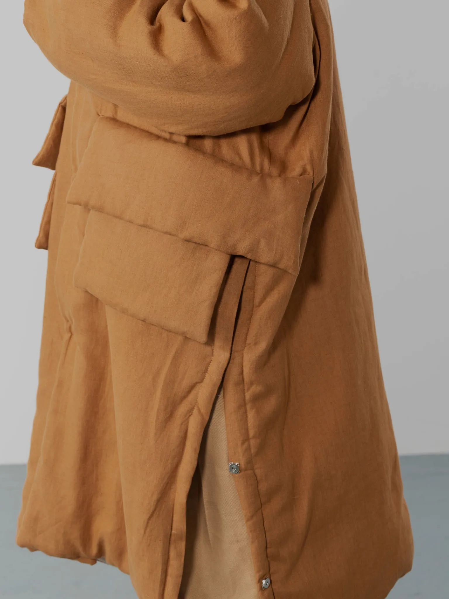 Wool Padded Coat | Camel